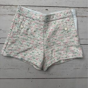 Janie and Jack White Tweed Shorts with Pink and Teal Speckles size 10 NWOT
